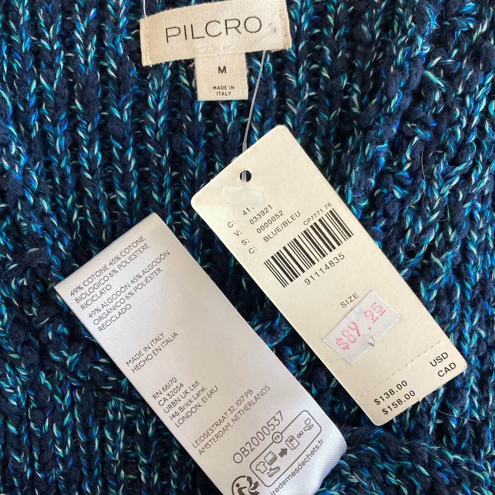 Pilcro Blue Knit Sweater Tank Top size M - Picture 4 of 5